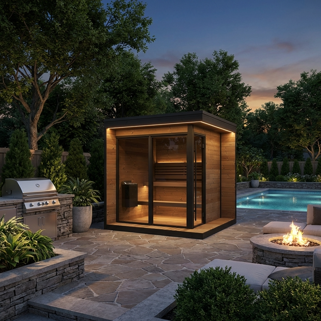 SaunaLife GL6 pool bbq fire pit