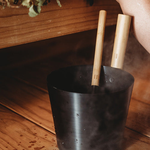 Rento Sauna Ladle Sauna Ladle, Aluminum w/ Thermo-Bamboo