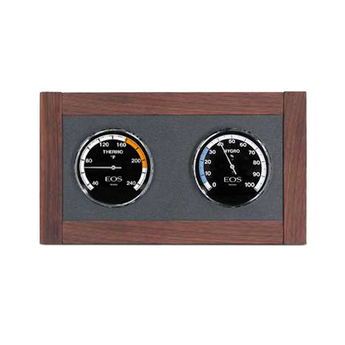 EOS Lux Climate Station Fahrenheit Solid Wood-Framed Thermometer & Hygrometer