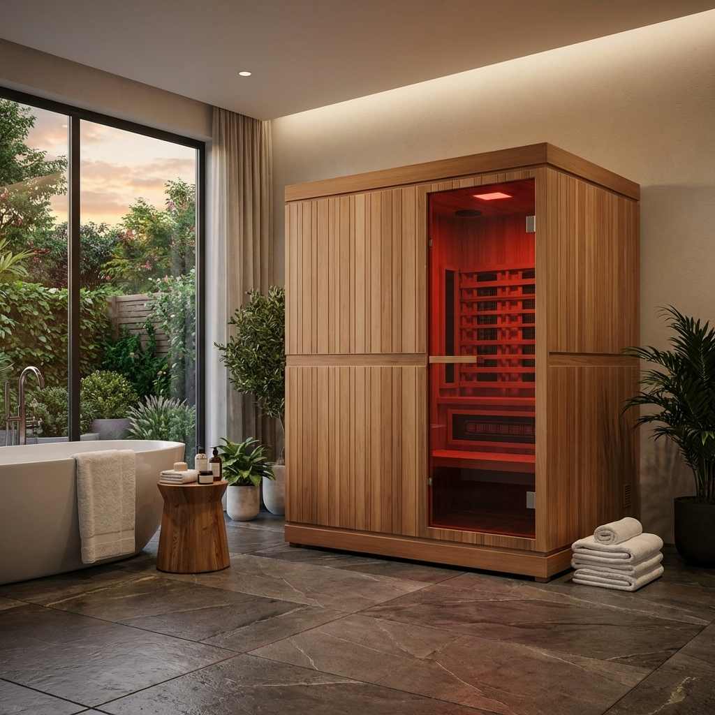 Finnmark FD-5 Trinity XL - Red Light, Infrared, & Traditional Combination Indoor Sauna