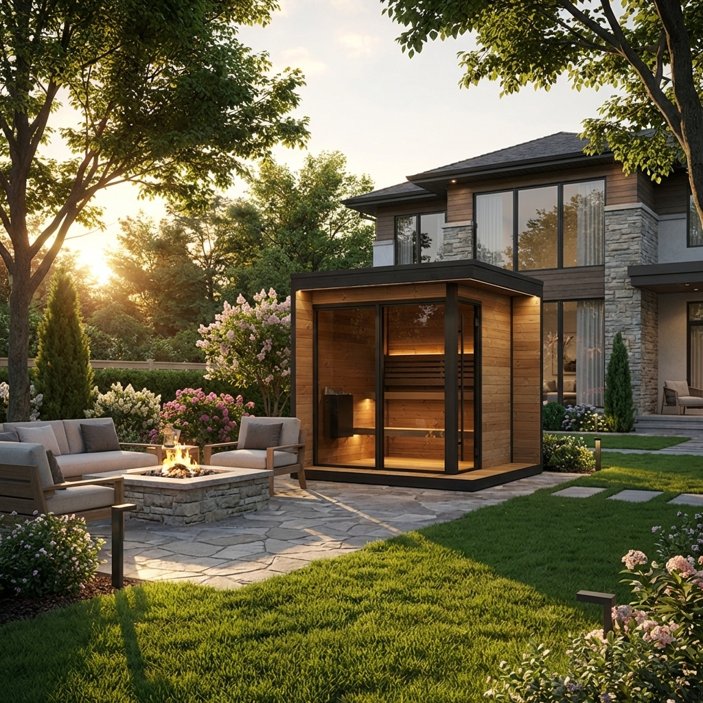 SaunaLife GL6 Luxury 6-Person Outdoor Traditional Sauna Kit