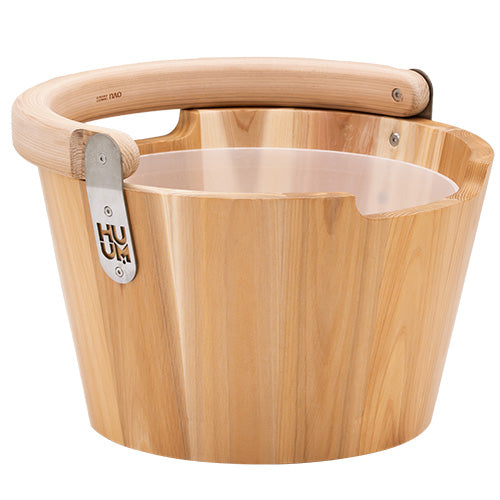 HUUM TASA Wood Sauna Bucket w/ Curved Handle
