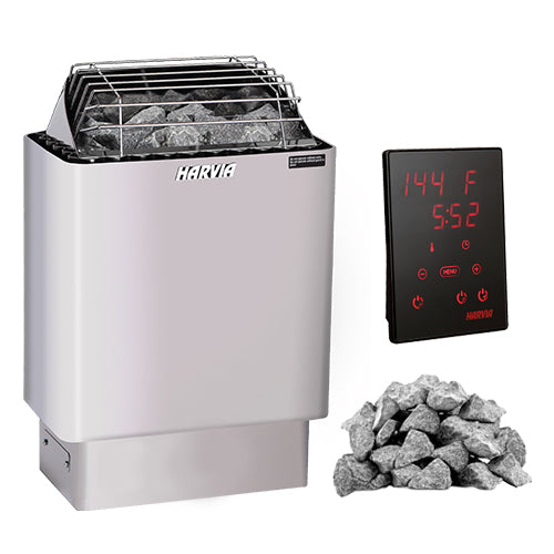 Harvia KIP45W 4.5kW Sauna Heater Package, Stainless Steel