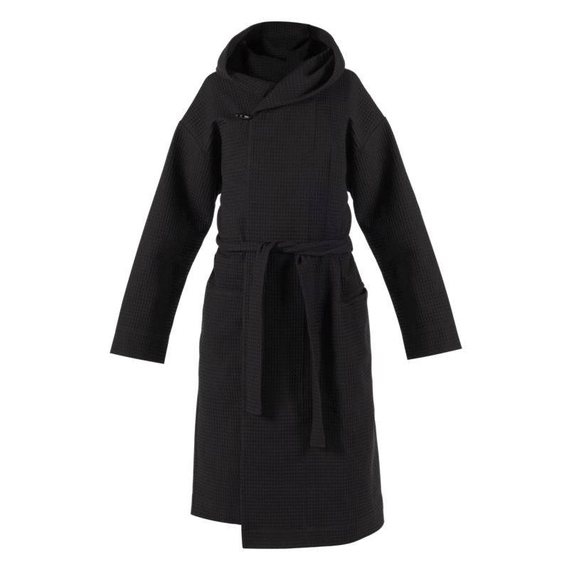 Black robe with a hood on a transparent background