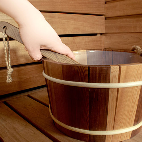Wooden Sauna Bucket & Ladle