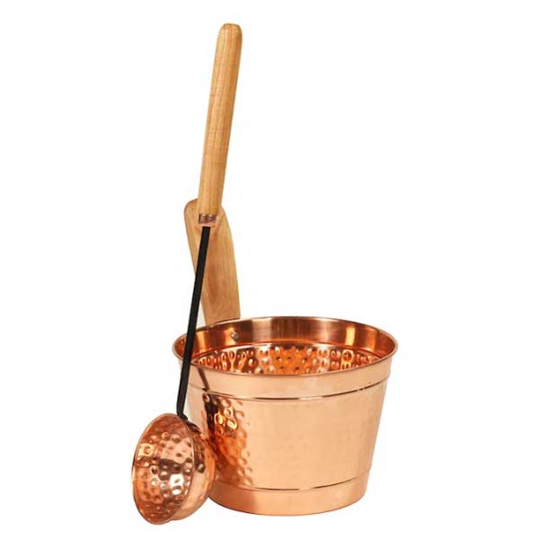 Renato Copper Sauna Bucket with Ladle