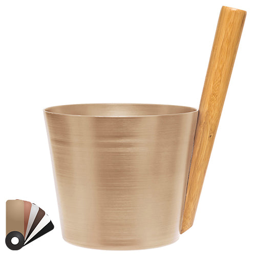 Rento Aluminum Sauna Bucket - Straight Handle
