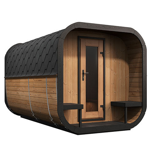 SaunaLife Model CL12GCP Cube-Series 8-Person Outdoor Traditional Sauna Kit