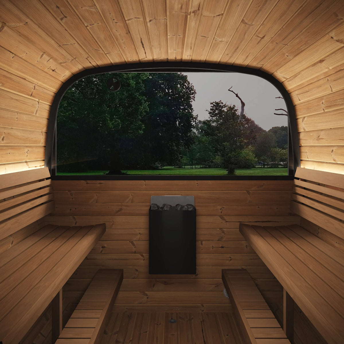 SaunaLife Model CL12GCP Cube Luxury Series Outdoor Sauna Kit - 8-person SaunaLife
