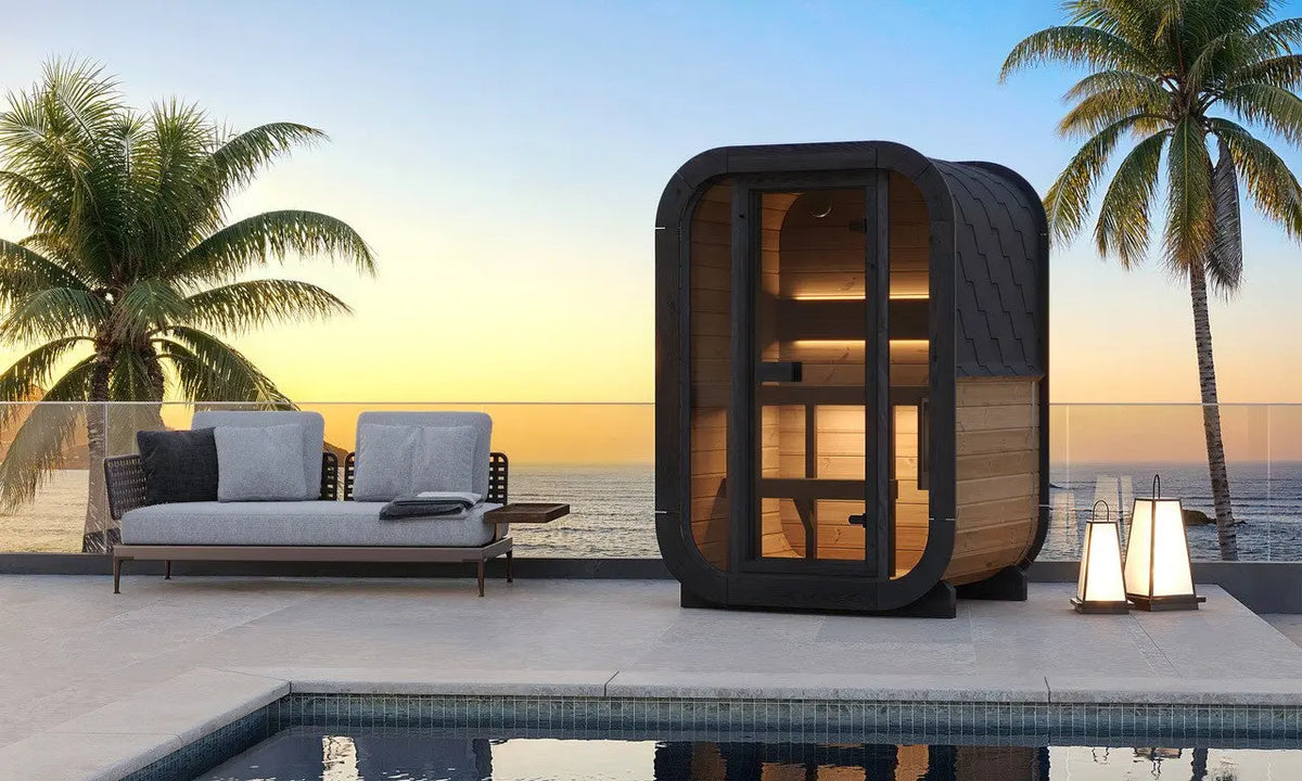 SaunaLife Model CL3G Cube Luxury Outdoor Sauna Kit - 2-person SaunaLife