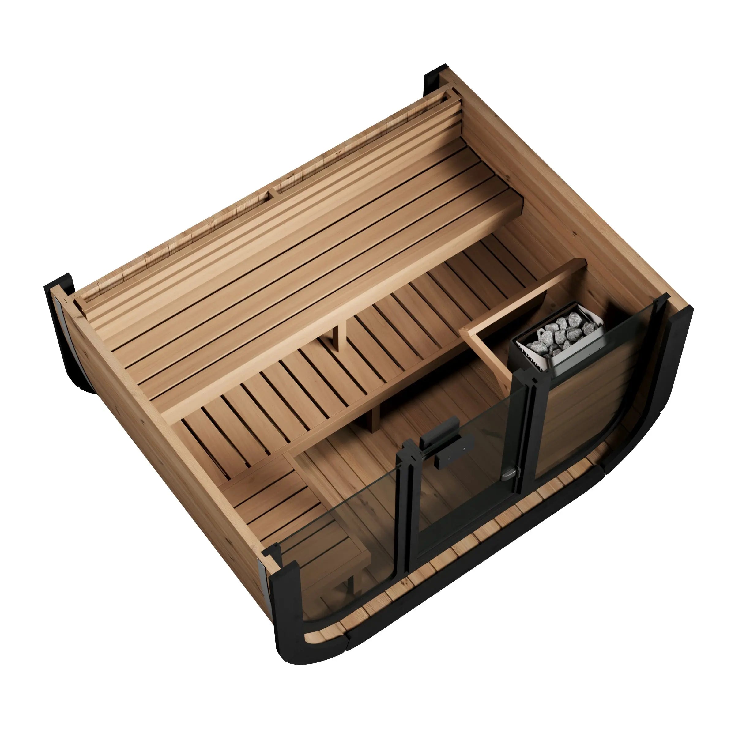 SaunaLife Model CL5G Cube Luxury Outdoor Sauna Kit - 4-person SaunaLife