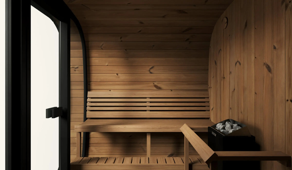 SaunaLife Model CL7G Cube Luxury Series Outdoor Sauna Kit - 6-person SaunaLife