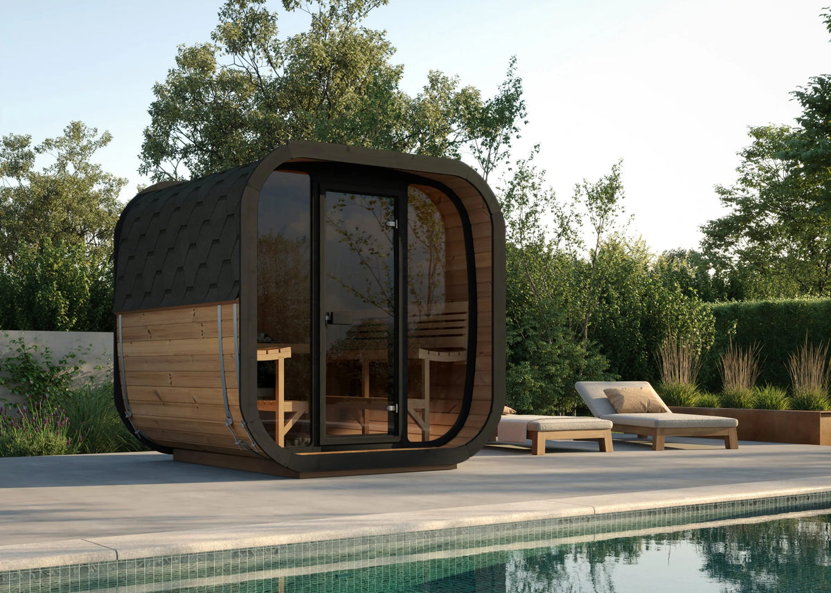 SaunaLife Model CL7G Cube Luxury Series Outdoor Sauna Kit - 6-person SaunaLife
