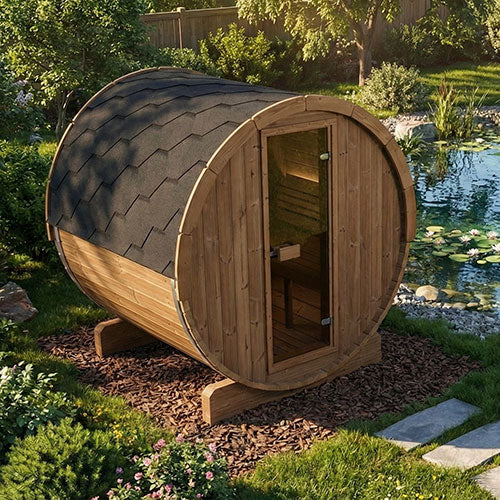 SaunaLife E6 Ergo Outdoor Sauna Barrel Kit 3-Person