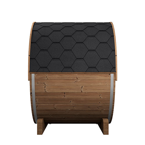 SaunaLife Model E6W Ergo Series Outdoor Sauna Barrel Kit, Rear Window 3-Person