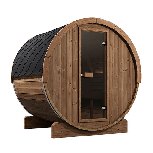 SaunaLife Model E7 Ergo Series Outdoor Sauna Barrel Kit 4-Person
