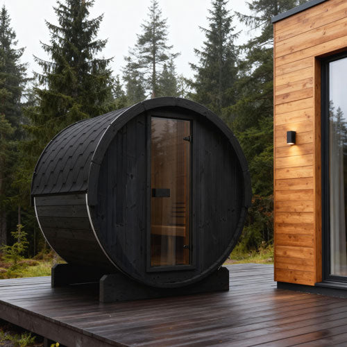 SaunaLife Model E7 Ergo Series Outdoor Sauna Barrel Kit 4-Person