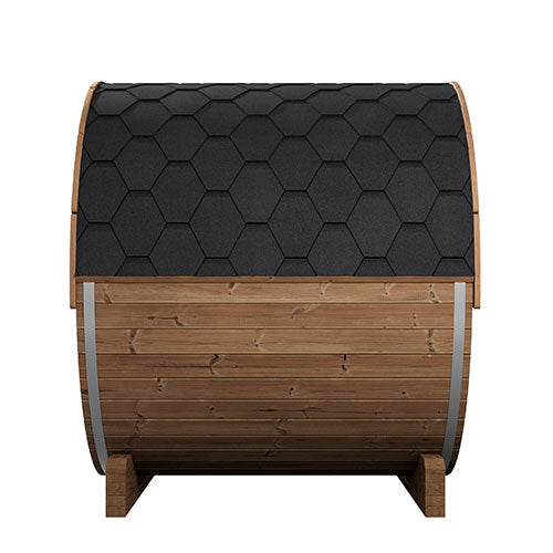 SaunaLife Model E7W Ergo Series Outdoor Sauna Barrel Kit, Rear Window 4-Person