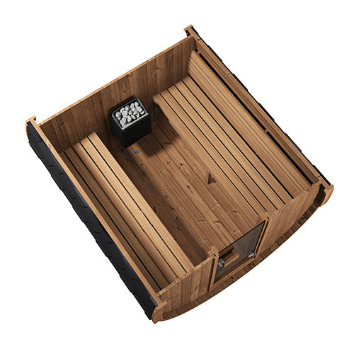 SaunaLife Model E8 Ergo Series Outdoor Sauna Barrel Kit, Up to 6 Persons