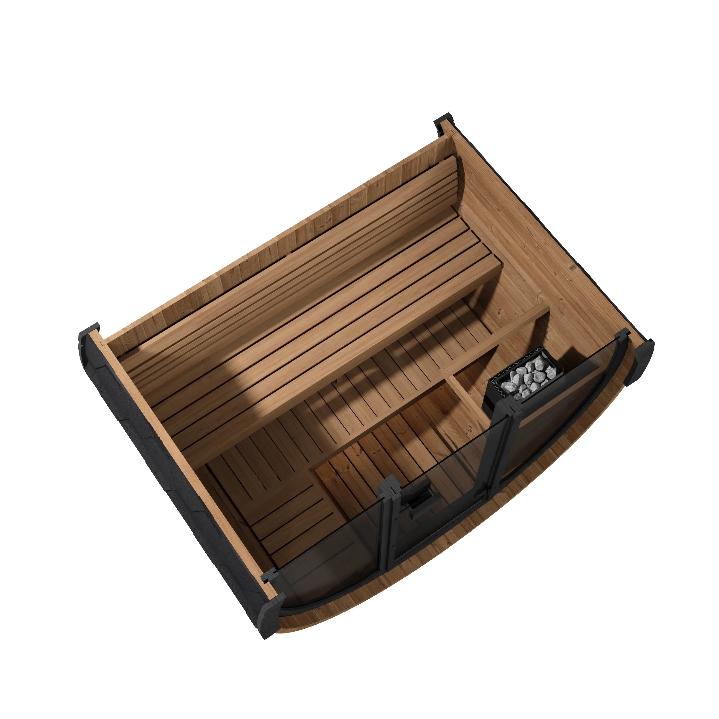 SaunaLife Model EE6G Ergo Elegance Outdoor Sauna Barrel Kit - 4-person SaunaLife