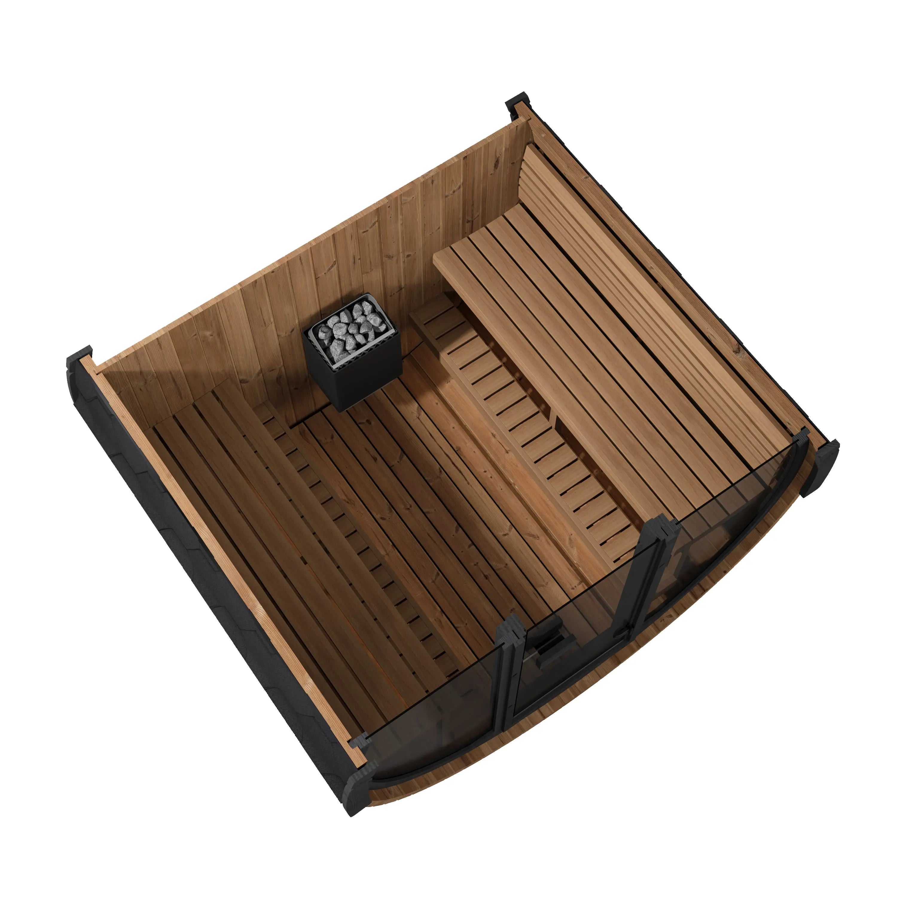 SaunaLife Model EE8G Ergo Elegance Outdoor Sauna Barrel Kit - 6-person SaunaLife