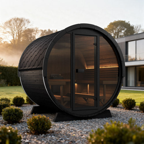 SaunaLife Model EE8G Ergo Elegance Outdoor Sauna Barrel Kit - 6-person