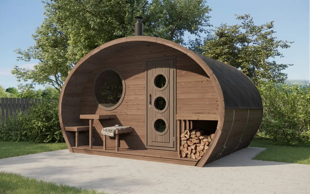 SaunaLife G11 Traditional Outdoor Sauna - 8-person SaunaLife