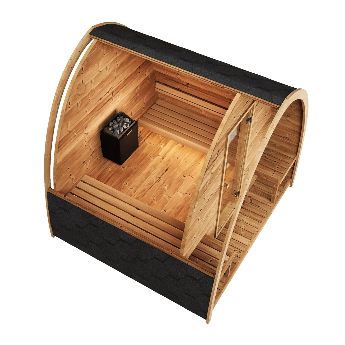 SaunaLife Model G3 Garden Outdoor Sauna Kit - 6-person SaunaLife