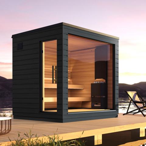 SaunaLife Model G6 Pre-Assembled Outdoor Luxury Home Sauna