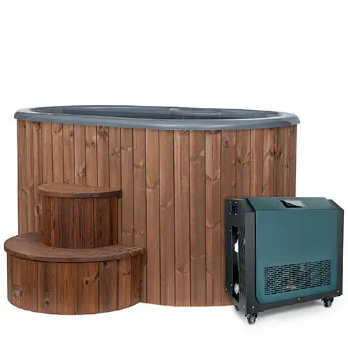 SaunaLife Model S2NC/S2BC Cold Plunge/Hot Tub Package - 2-person SaunaLife