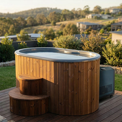 SaunaLife Model S2NC/S2BC Cold Plunge/Hot Tub Package - 2-person