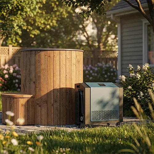 SaunaLife Model S1NC/S1BC Cold Plunge/Hot Tub Package - 1-Person SaunaLife