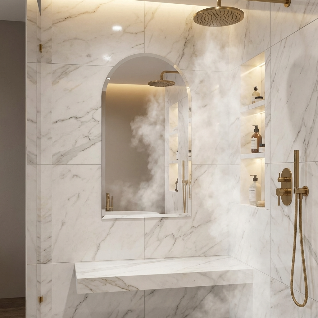 ThermaSol CUPOLA Fog Free, In-Shower Mirror, Heated