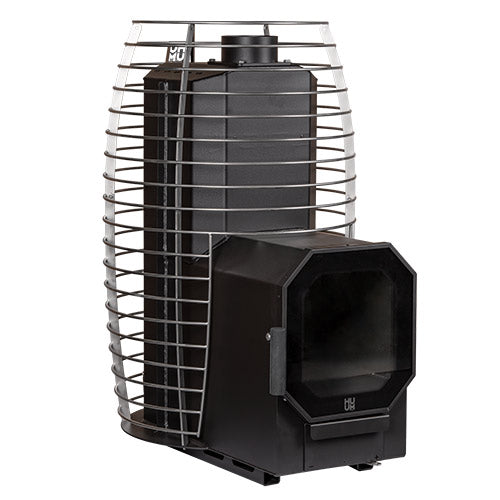 HUUM HIVE Flow LS Wood-Burning Sauna Stove Package w/ Firebox Extension, 9.8kW