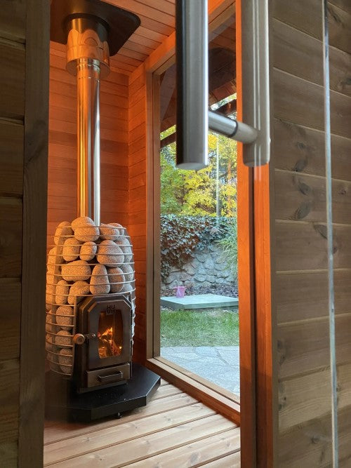 HUUM Thru-Ceiling Chimney Kit Sauna Wood Stove, Thru-Ceiling
