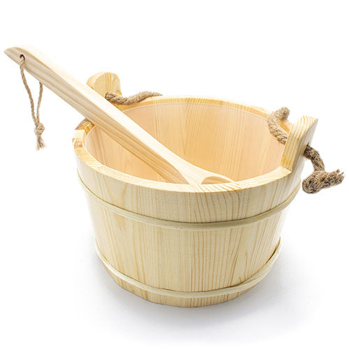 6L Wood Sauna Bucket & Ladle