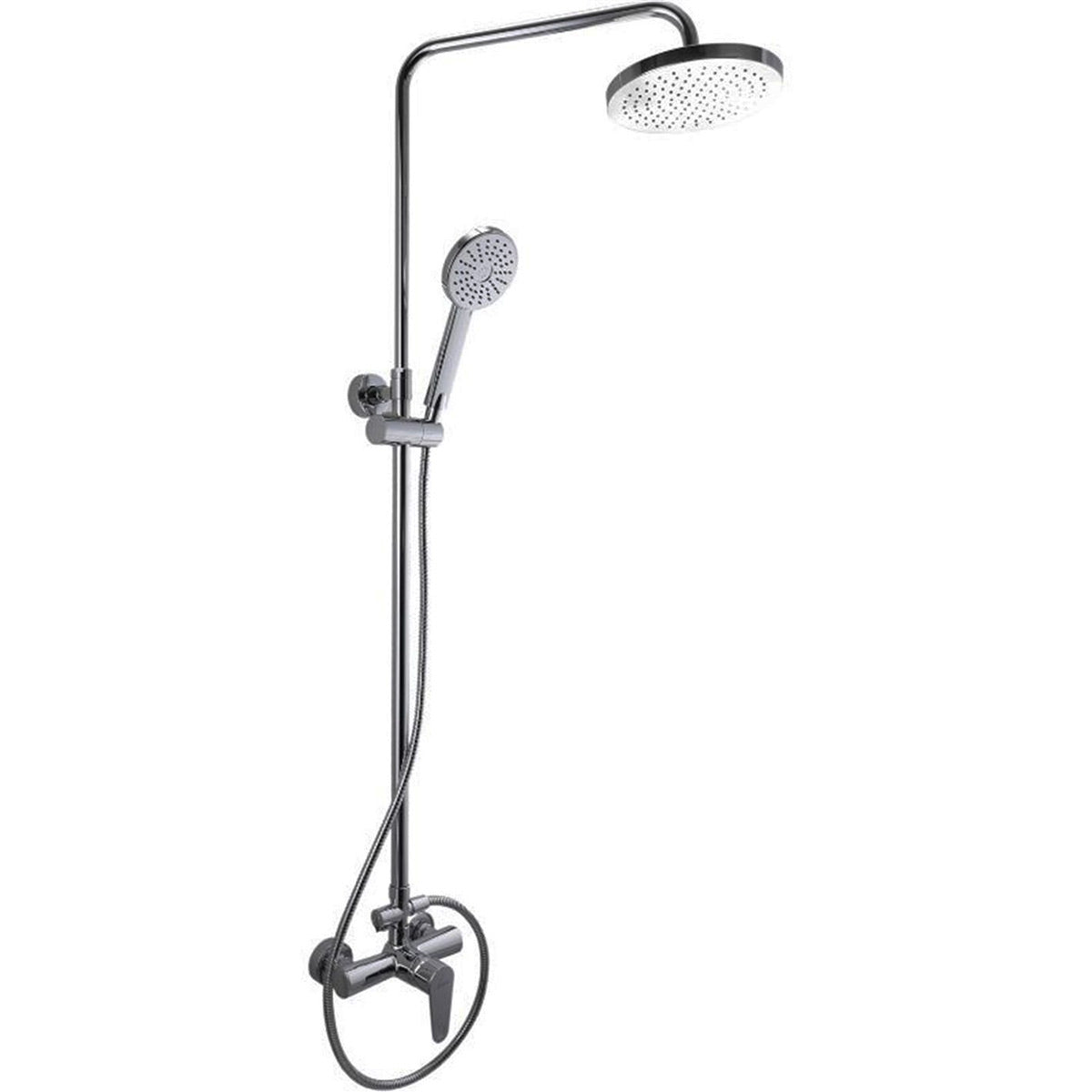 SaunaLife Model R3 Rain Series Outdoor Barrel Shower Kit, 53"W x 90"H
