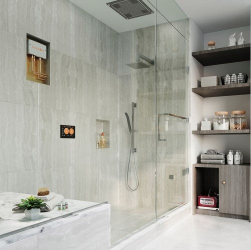 ThermaSol TWPH7S ThermaTouch 7", Digital Shower Valve, HydroVive 18", SteamVection, Steam Shower Pkg, SQ