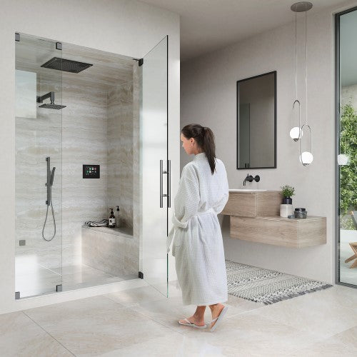 ThermaSol TWPH7S ThermaTouch 7", Digital Shower Valve, HydroVive 18", SteamVection, Steam Shower Pkg, SQ
