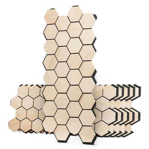 PROSAUNAS Hive Aspen Sauna Wall Panels, Hexagon Pattern