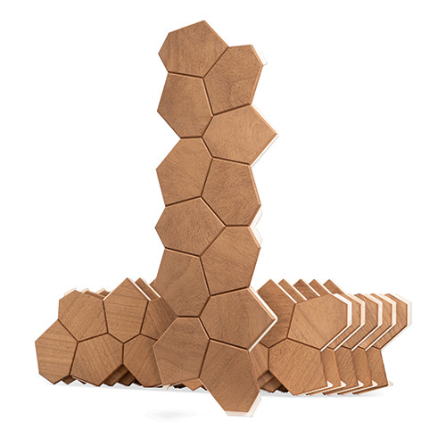 PROSAUNAS Modern Thermo Sauna Wall Panels, Irregular Hexagon Pattern