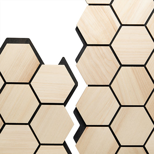 PROSAUNAS Hive Aspen Sauna Wall Panels, Hexagon Pattern