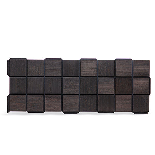PROSAUNAS Cubist Black Sauna Wall Panels, Square Pattern