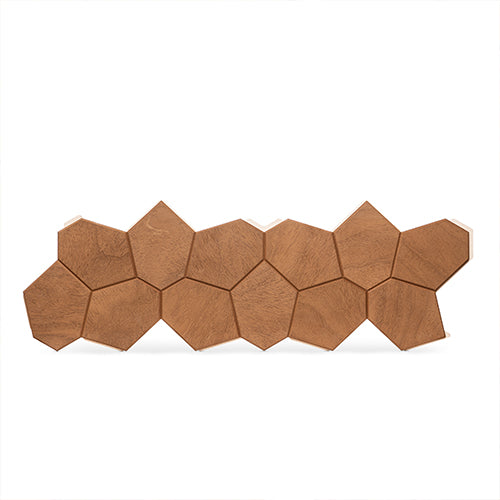 PROSAUNAS Modern Thermo Sauna Wall Panels, Irregular Hexagon Pattern