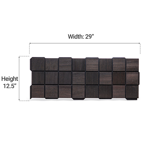 PROSAUNAS Cubist Black Sauna Wall Panels, Square Pattern