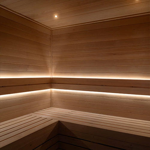 PROSAUNAS Dual-Zone Linear White LED Neon Light Kit