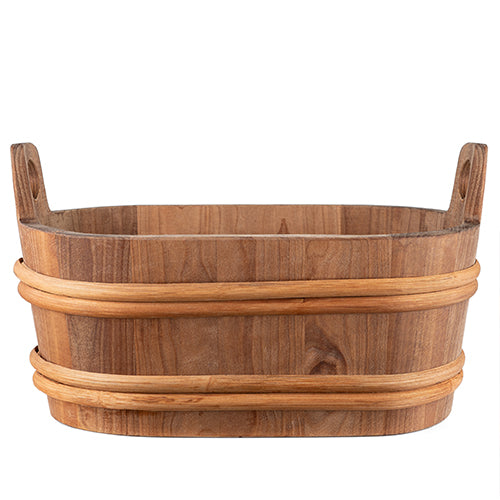 PROSAUNAS Wood Sauna Bucket, Oval, 7.6-Liter