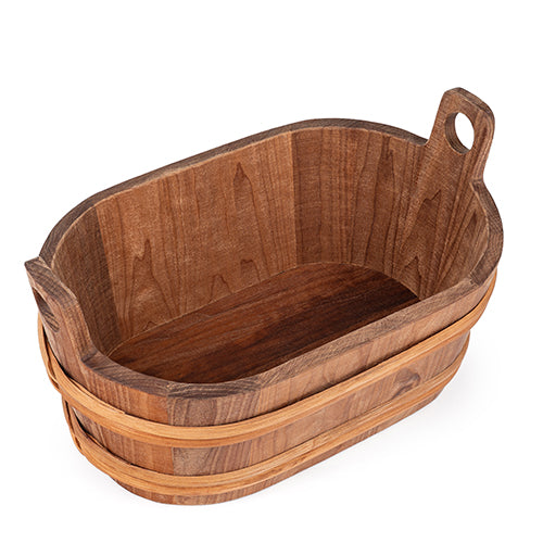 PROSAUNAS Wood Sauna Bucket, Oval, 7.6-Liter