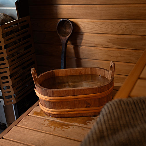 PROSAUNAS Wood Sauna Bucket, Oval, 7.6-Liter