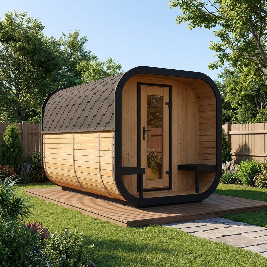 SaunaLife Model CL12GCP Cube-Series 8-Person Outdoor Traditional Sauna Kit